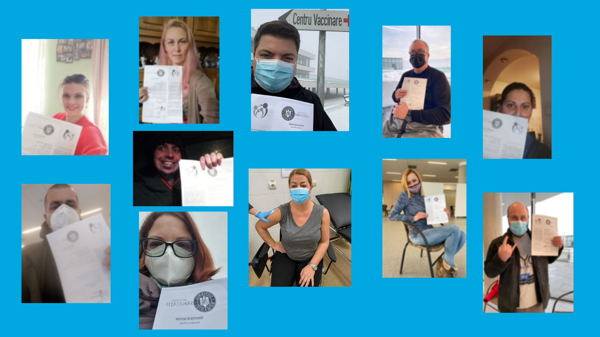 AHA Vaccination Selfie Collage